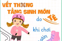 Trẻ 6 tuổi chấn thương vùng sinh dục sau tai nạn khi chơi patin