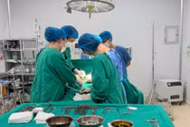 Lấy đa u xơ chèn ép ổ bụng gây nhiều biến chứng cho bệnh nhân 60 tuổi