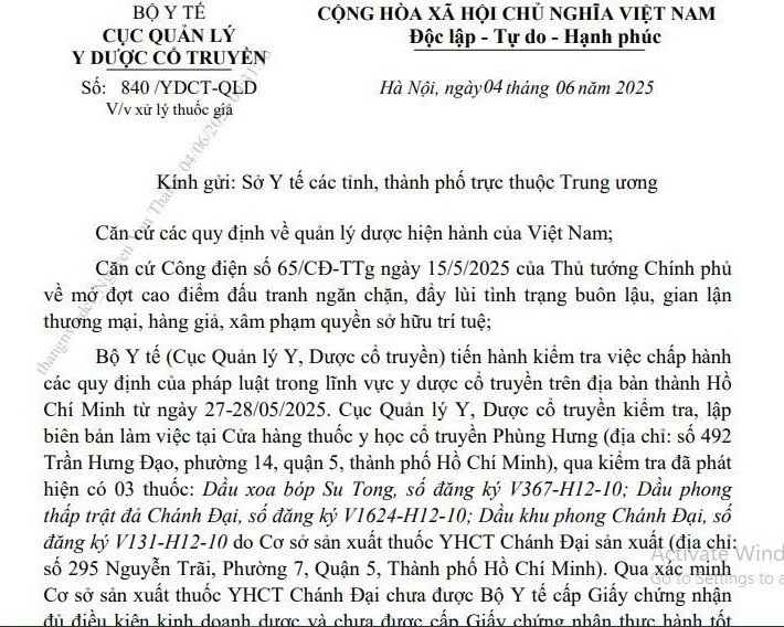 Công văn số 840/YDCT-QLD về việc xử lý thuốc giả đối với 3 thuốc giả (Ảnh chụp màn hình) 11.jpg