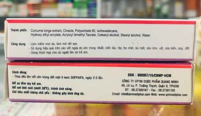 Sản phẩm Kem bôi Sofpaifa do Công ty Cổ phần Thương mại Dược phẩm Quang Minh sản xuất và chịu trách nhiệm đưa sản phẩm ra thị trường/Ảnh thefaceholic.com 2.jpg