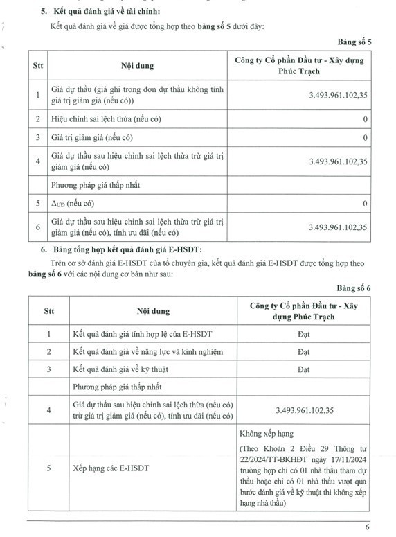 Một phần của báo cáo đánh giá E-HSDT số 470/2025/BCHSDT-D.C ngày 29/5/2025 của Công ty TNHH Thiết kế Tư vấn Xây dựng D và C. Nguồn: MSC 35.jpg
