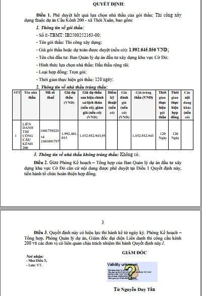 Trích Quyết định số 09/QĐ-BQLDA (Nguồn: MSC) qd.jpg