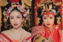 Vợ Minh Nhựa đầu tư trang phục đu trend, hóa trang mất 21 tiếng