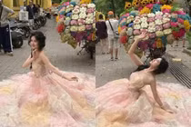 “Đu trend” chụp ảnh mùa thu Hà Nội, Nàng Mơ bị đánh giá lạc quẻ