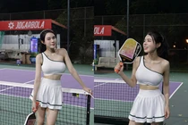 Hot girl phòng gym Nam Định cuối cùng cũng đu trend tại sân pickleball