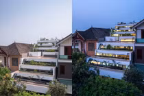 Xây vườn bậc thang trên mái, ngôi nhà Hà Tĩnh nổi bật trên tạp chí ngoại