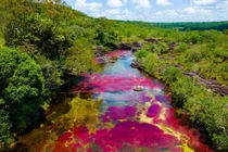 Kỳ lạ dòng sông đổi màu như cầu vồng 