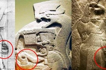Chấn động bằng chứng “xuyên không“: Tượng cổ cầm túi xách hiện đại?