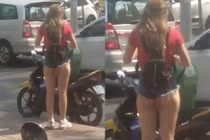 Mặc quần như không mặc ra phố, nhiều cô gái gây “nóng mắt“