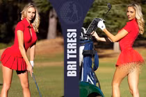 Nàng mẫu người Mỹ gây sốt vì mặc quá gợi cảm khi chơi golf