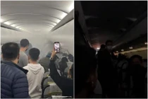 Sạc dự phòng bốc cháy trên máy bay khiến 2 người bị thương