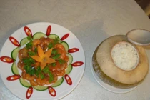 Về Bến Tre, đừng quên thưởng thức món cơm dừa tôm rang trứ danh