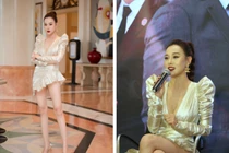 Sao Việt mặc trang phục siêu ngắn lộ nội y, vòng 3 kém duyên