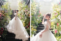 Cận cảnh 3 chiếc váy cưới lộng lẫy của vợ streamer giàu nhất Việt Nam