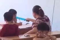 Xôn xao video nghi cô giáo la mắng, dùng thước đánh liên tiếp học sinh