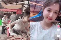 Cô gái bán cá ở chợ gây sốt mạng vì quá xinh đẹp