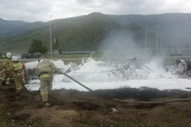 Hiện trường rơi máy bay trực thăng ở Nga khiến 4 người thiệt mạng