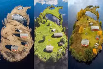 Cảnh sắc bốn mùa tại hòn đảo tí hon đẹp như cổ tích