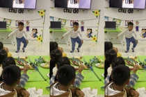 Bé trai mầm non nhảy vũ điệu "làng Lá" cực cuốn hút