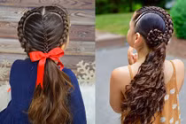 Học bà mẹ 2 con tự tết tóc cho con gái xinh như công chúa