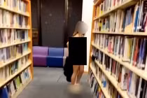 Người phụ nữ khoả thân trong thư viện, cảnh sát lập tức truy tìm