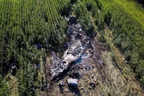 Hiện trường vụ máy bay chở hàng rơi ở Hy Lạp khiến 8 người chết