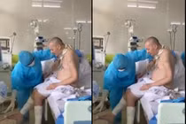 Cận cảnh bệnh nhân 91 phục hồi ngoạn mục, ngồi dậy đung đưa chân