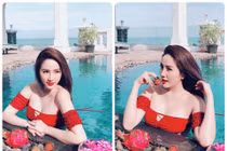 Trước ngày lên xe hoa với chồng doanh nhân, Bảo Thy ăn mặc cực gợi cảm 