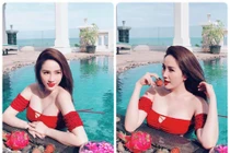 Trước ngày lên xe hoa với chồng doanh nhân, Bảo Thy ăn mặc cực gợi cảm 