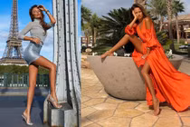 “Nhức mắt” với loạt váy áo siêu ngắn khoe chân dài của siêu mẫu Nga