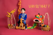 Ngắm các “nhóc tì” nhà sao Việt xúng xính áo dài đón Tết cực xinh