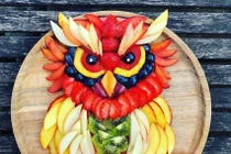 Bà mẹ Bỉ bày hoa quả thành con vật ngộ nghĩnh giúp bé ăn ngon