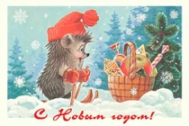 Độc đáo 15 tấm thiệp mừng năm mới của Liên Xô