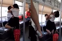 Vợ hành động điên dại trên tàu điện ngầm vì cãi nhau với chồng