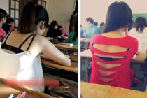 Ngán ngẩm muôn kiểu thời trang hở hang phản cảm trên giảng đường