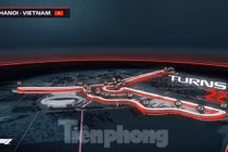 Bay trên đường đua F1 đang thành hình ở Hà Nội