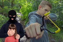 Dũng cảm dùng súng cao su tấn công kẻ bắt cóc em trai