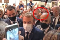 Tổng thống Pháp Macron suýt bị ném cà chua trúng người