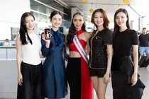 Dàn hậu đình đám tiễn Ánh Vương đi thi Miss Asia Pacific International 2024