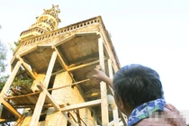 Cận cảnh tòa tháp 9 tầng kỳ dị mà lão nông tự xây 