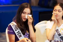 Mặt mộc của Thúy Vân và thí sinh Hoa hậu Hoàn vũ Việt Nam 