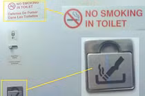 Hút thuốc trong phòng vệ sinh máy bay, khách hàng nhận quả đắng