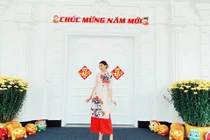 Vợ chồng Lan Khuê diện cực đẹp đôi đón mùa xuân mới trong biệt thự khủng