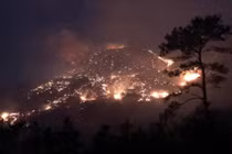 Quảng Ninh huy động hàng trăm người dập 2 vụ cháy rừng trong đêm