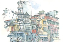 Ký họa tuyệt vời về Việt Nam của nữ họa sĩ Mỹ (1)