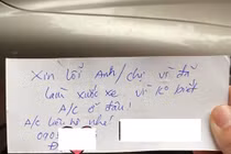 Làm xước ôtô, "thủ phạm" để lại lời xin lỗi cực dễ thương