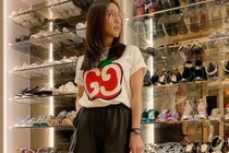 Hoa hậu Thu Hoài khoe BST giày hiệu khủng như cửa hàng 