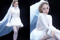 Mỹ nhân Sài Thành “dọa” soán ngôi Hương Giang hoá cô dâu quyến rũ