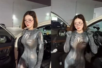 Gái xinh cosplay người Nhện bó sát siêu gợi cảm