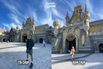 Nhờ bạn thân chụp ảnh sống ảo nhưng nó lạ lắm